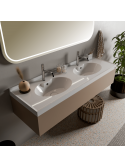 Livabo Marin DD-50150 | Premium Çift Lavabolu Akrilik Etajerli Lavabo 150 cm
