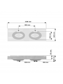 Livabo Marin DD-50150 | Premium Çift Lavabolu Akrilik Etajerli Lavabo 150 cm